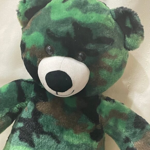TEDDY BEAR CAMOFLOUGE  MILITARY ARMY CAMOBEAR OLIVE GREEN HUNTER VALENTINES GIFT - Picture 9 of 11